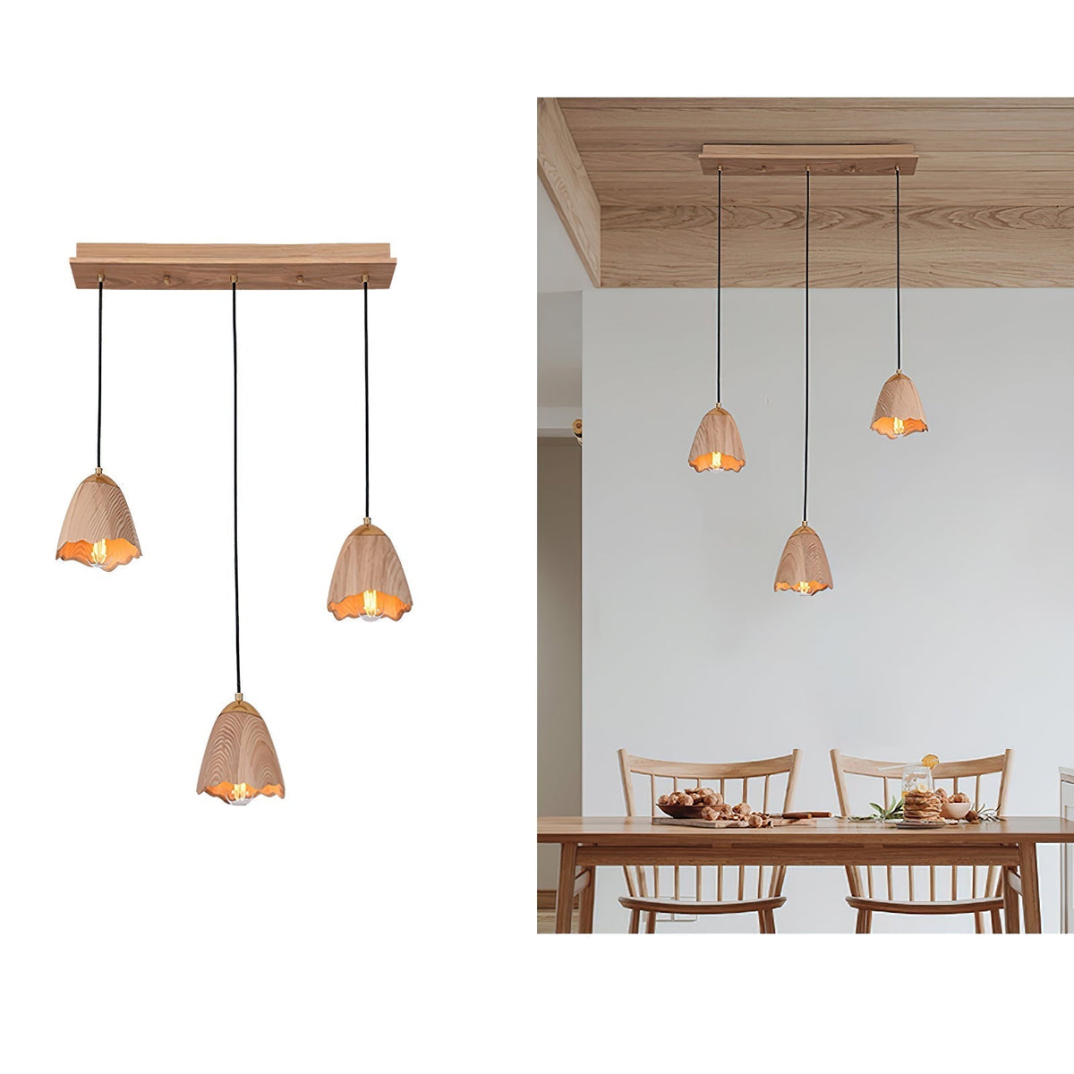 Salilia Suspension Moderne Minimaliste en Bois