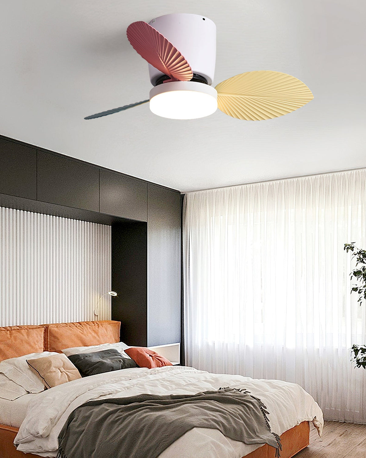 The remote control for the Melorie Ceiling Fan Light.