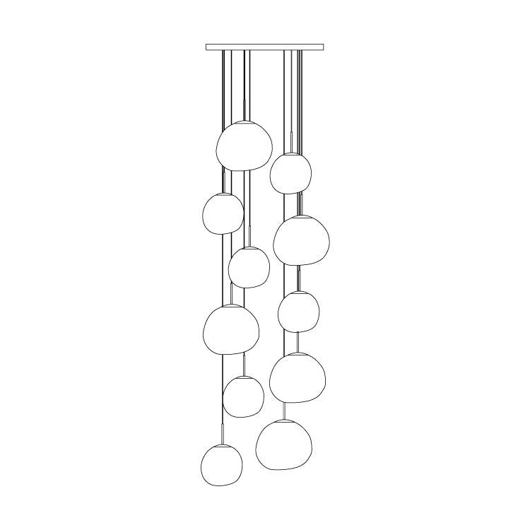 Multi Lava Round Pendant Lamp-Neutral Decor
