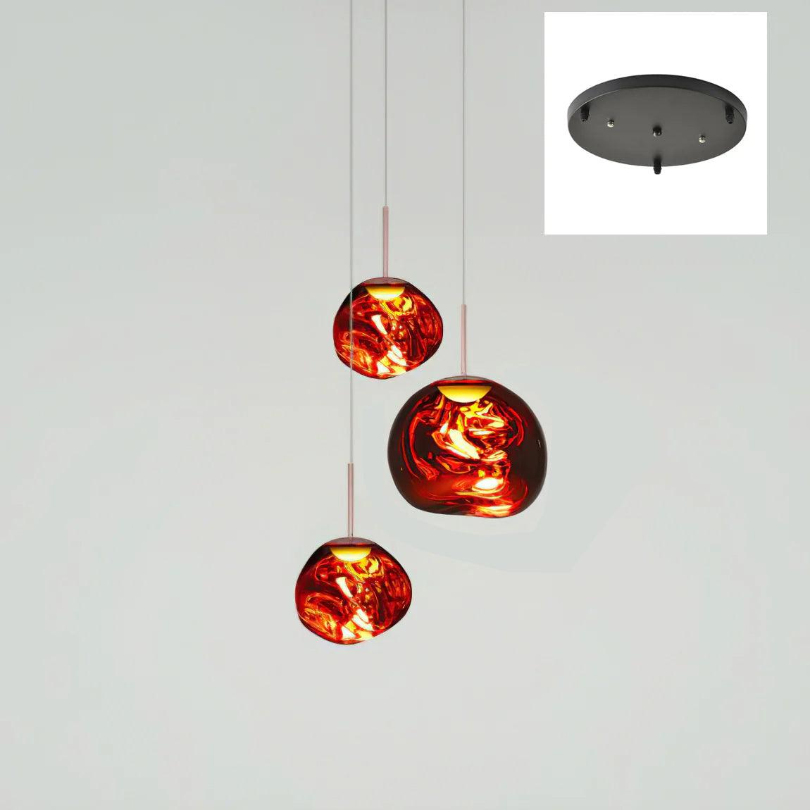 Multi Lava Round Pendant Lamp-Neutral Decor