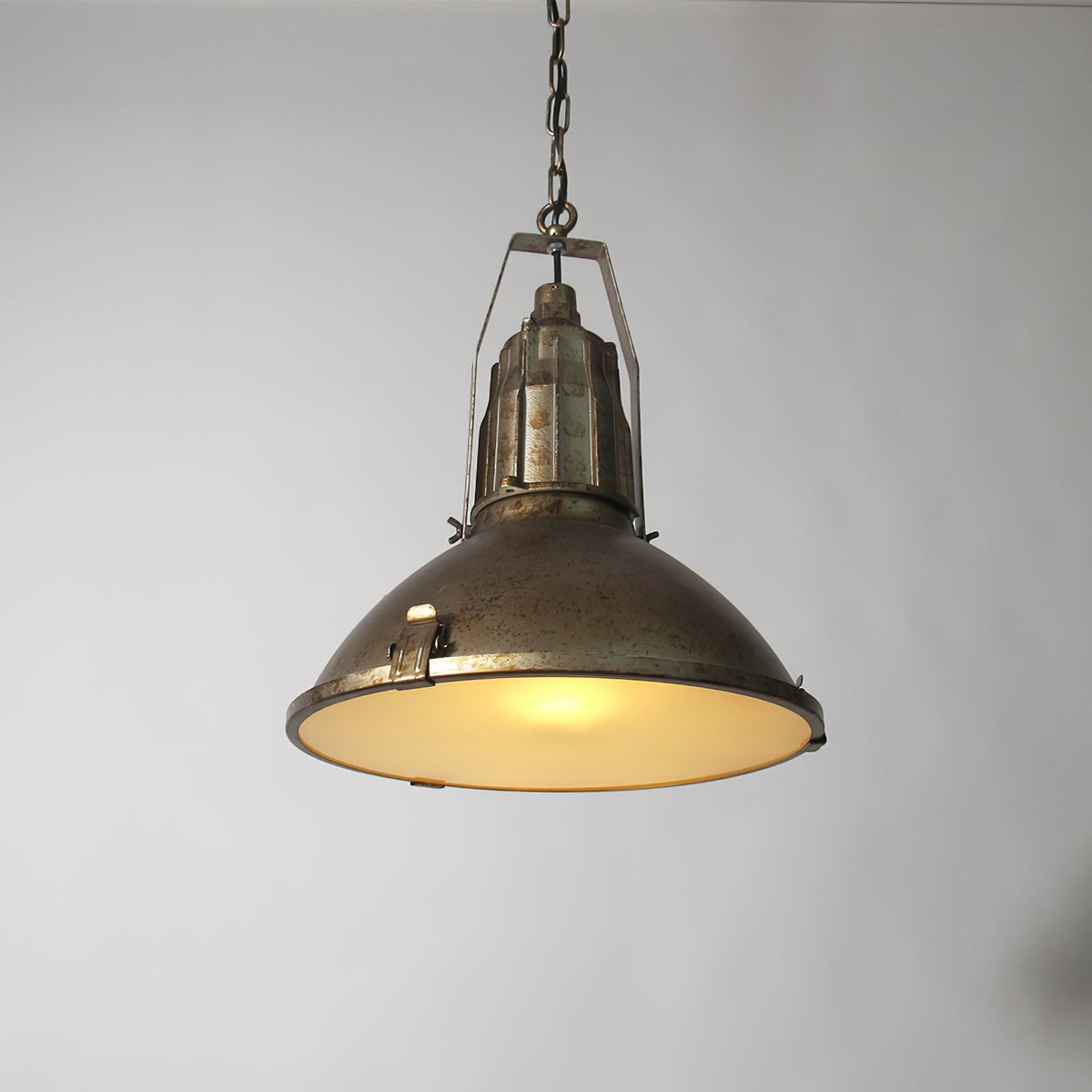 Coshae Suspension Métal Verre Industriel Vintage