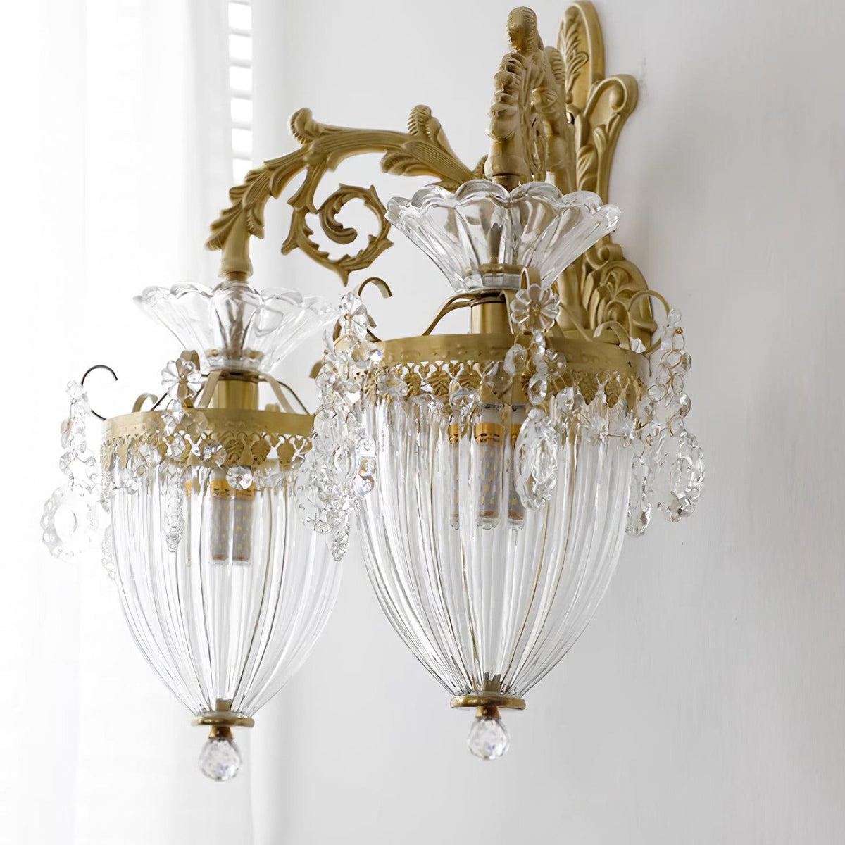 Vireon Wall Lamp Gold Double Sconce Modern-Neutral Decor