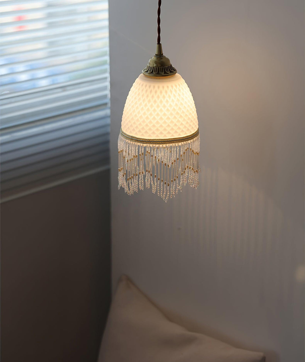 Mesh Suspension en Verre À Franges