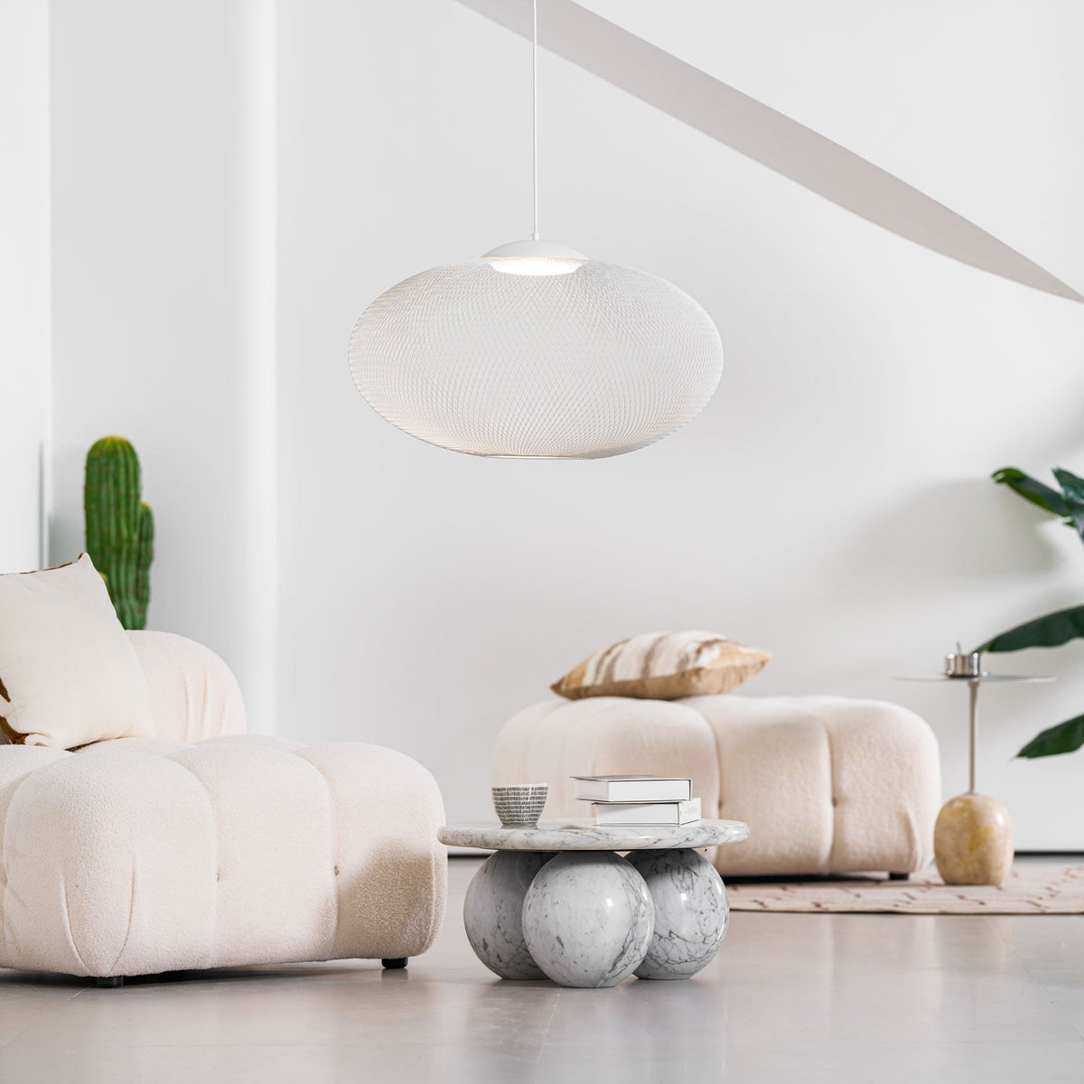 Viananne Suspension Lampe Maille Noire