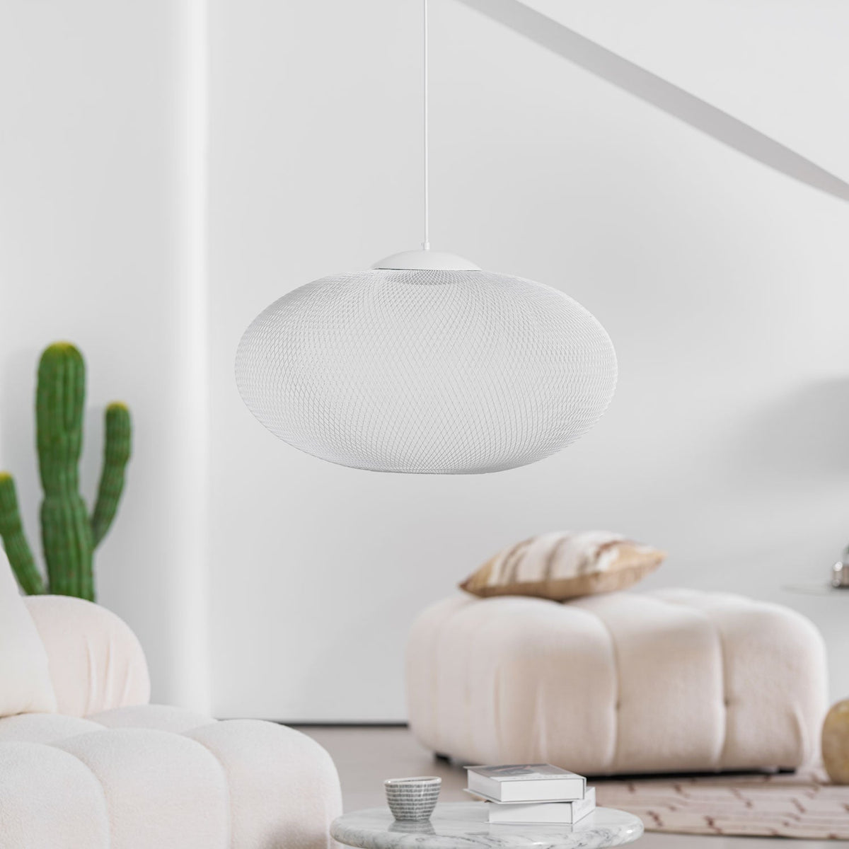 Viananne Suspension Lampe Maille Noire