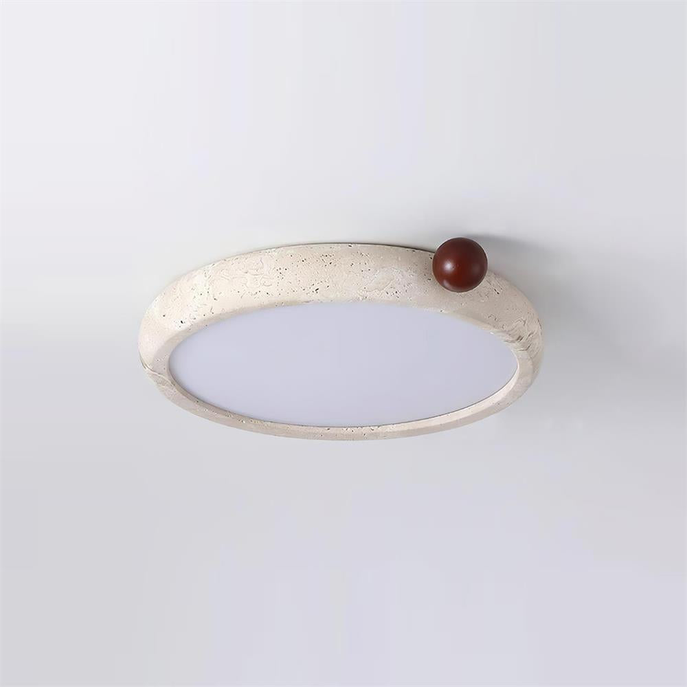 Ritta Cute Travertine Round Ceiling Light-Neutral Decor