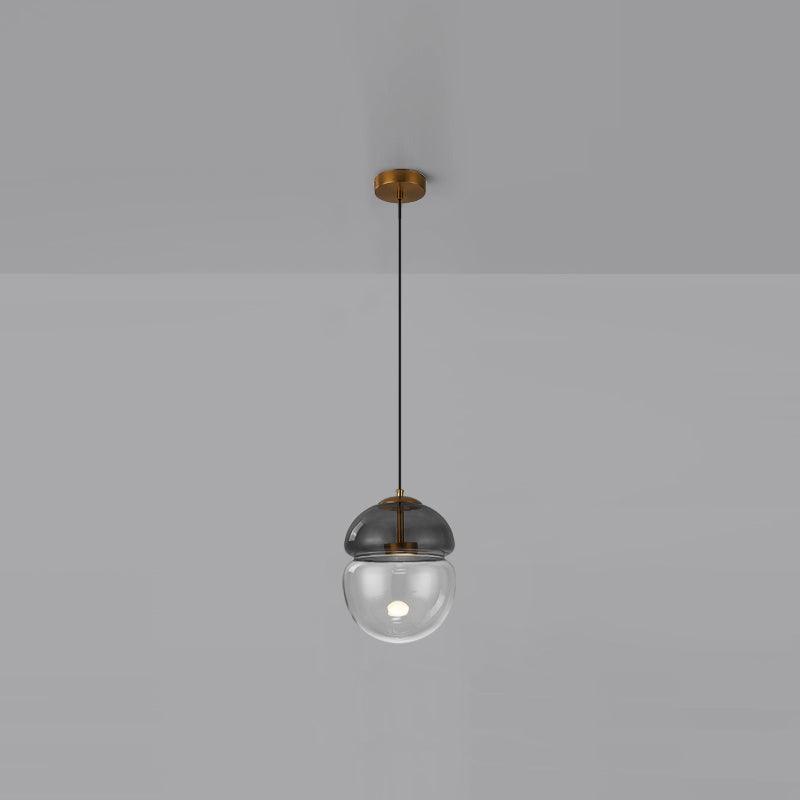 Aged Lampe Suspension Verre Dôme Minimaliste