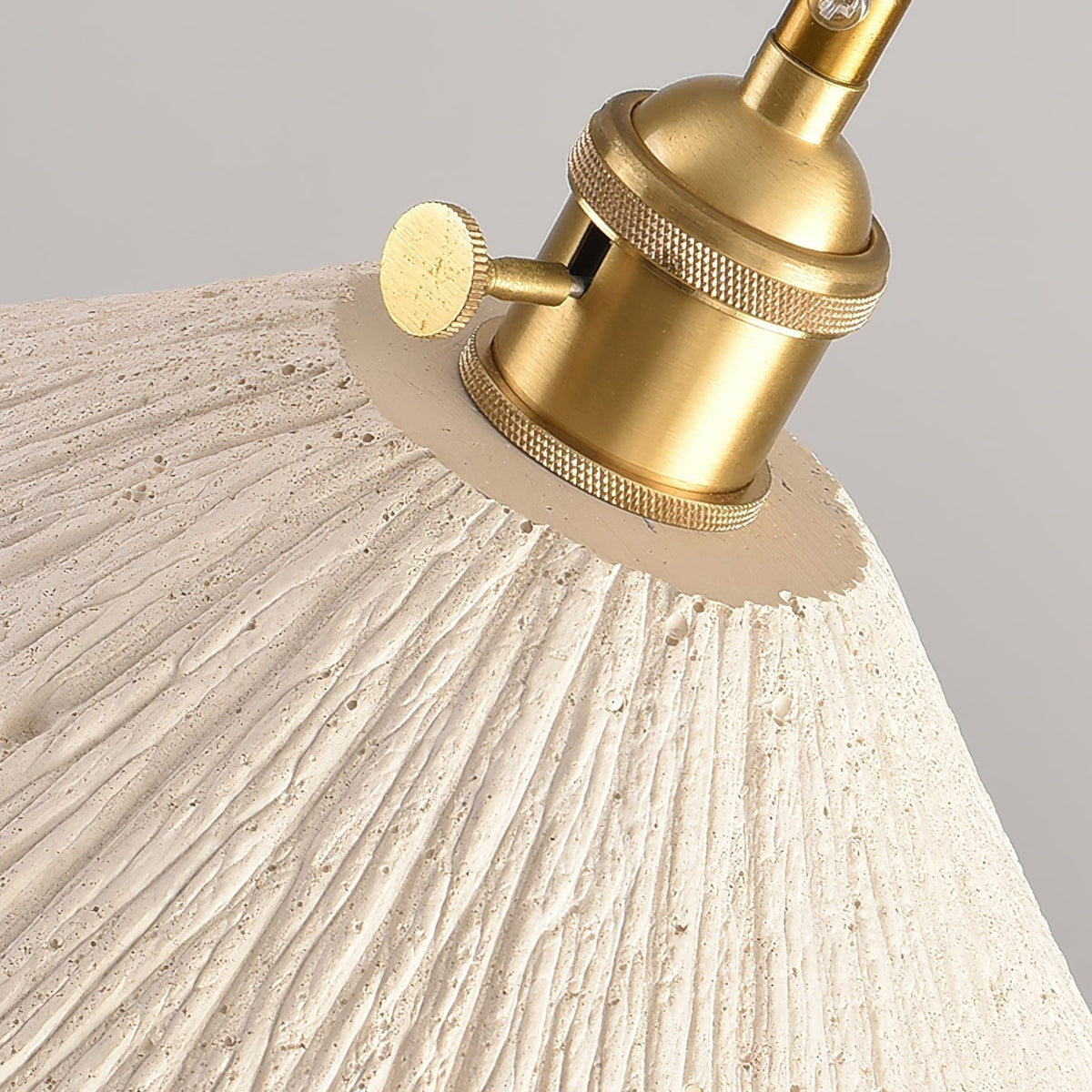 Microcement Lampe suspendue avec abat-jour en tissu réglable