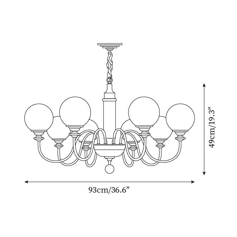 Lumivian 8-Light Globe Chandelier-Neutral Decor