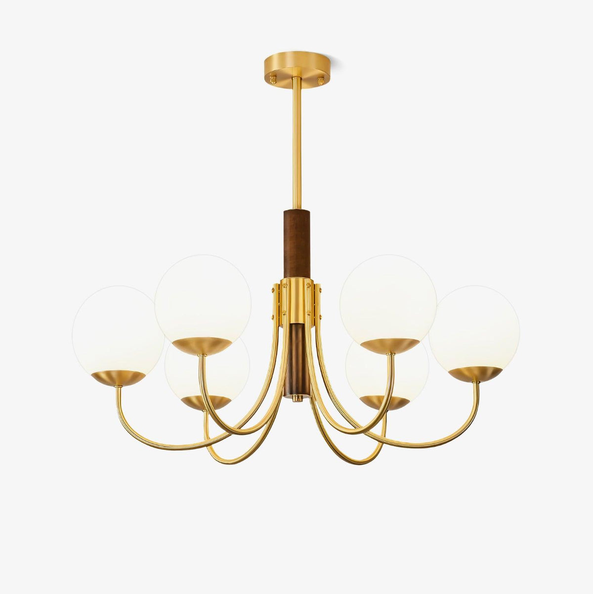 Darira Lustre Midas Touch Noyer Sphère Laiton