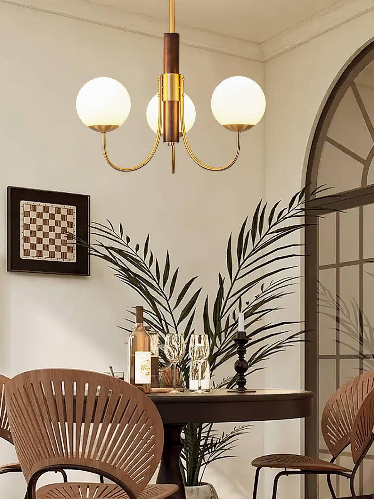 Darira Lustre Midas Touch Noyer Sphère Laiton