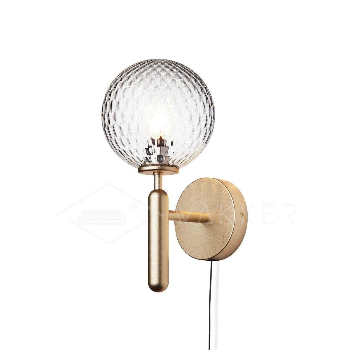 Selesa Applique Murale à Brancher Globe en Verre Style Nordique