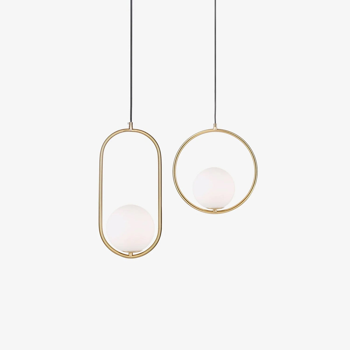 Ellipse Suspension Contemporaine en Laiton