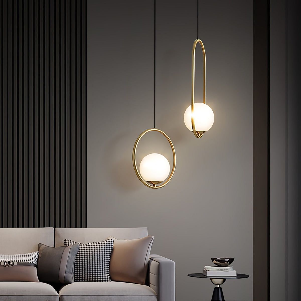 Iselira Suspension Anneau Moderne en Laiton