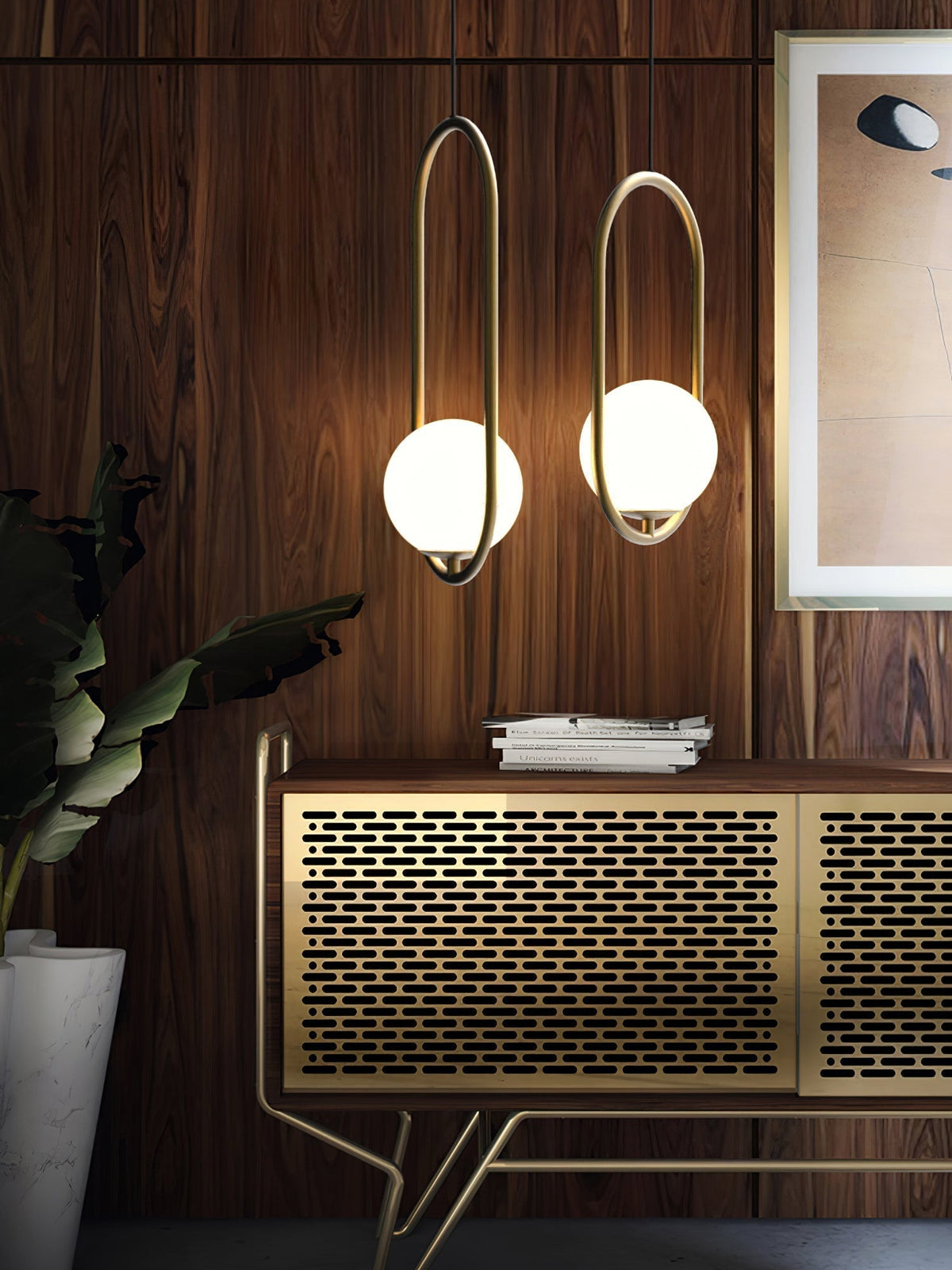 Iselira Suspension Anneau Moderne en Laiton