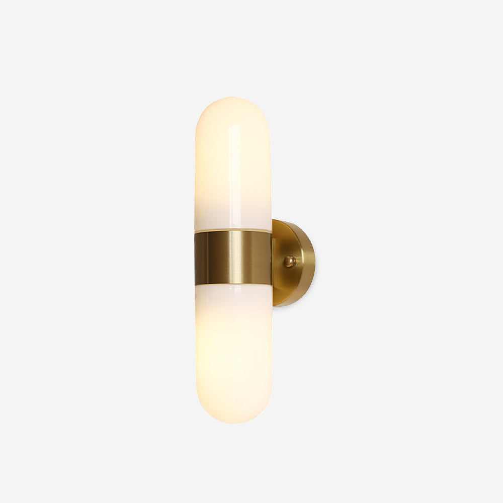 Wall Lamp Metal Glass Modern Minimalist Vertical Sconce for Bedroom-Neutral Decor