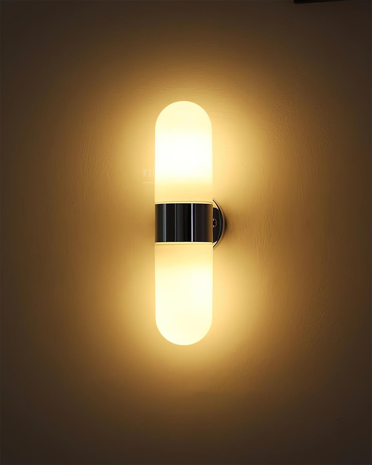 Wall Lamp Metal Glass Modern Minimalist Vertical Sconce for Bedroom-Neutral Decor