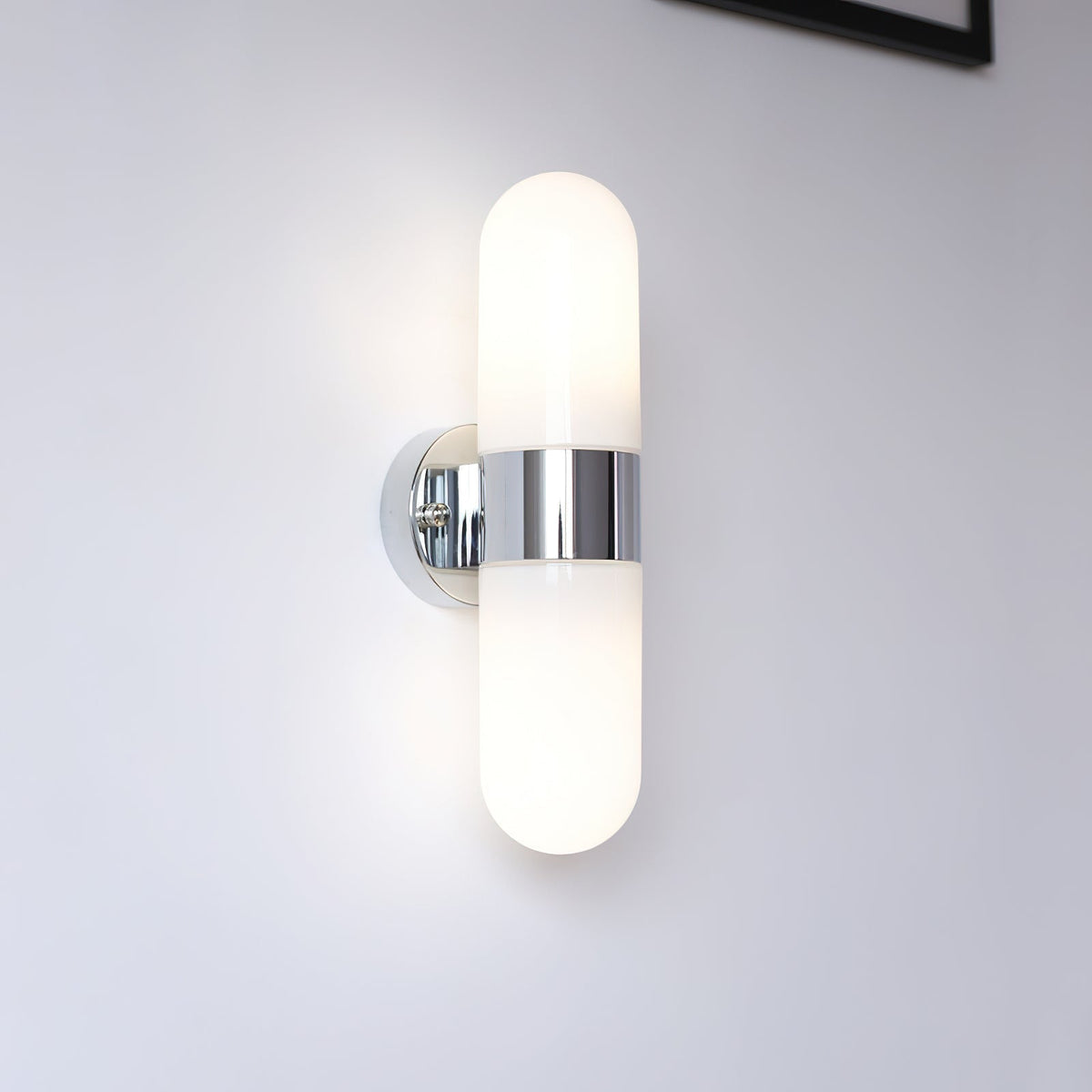 Wall Lamp Metal Glass Modern Minimalist Vertical Sconce for Bedroom-Neutral Decor