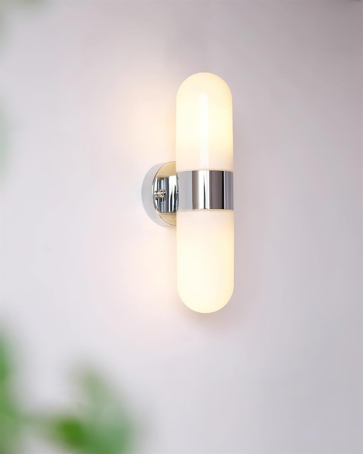 Wall Lamp Metal Glass Modern Minimalist Vertical Sconce for Bedroom-Neutral Decor
