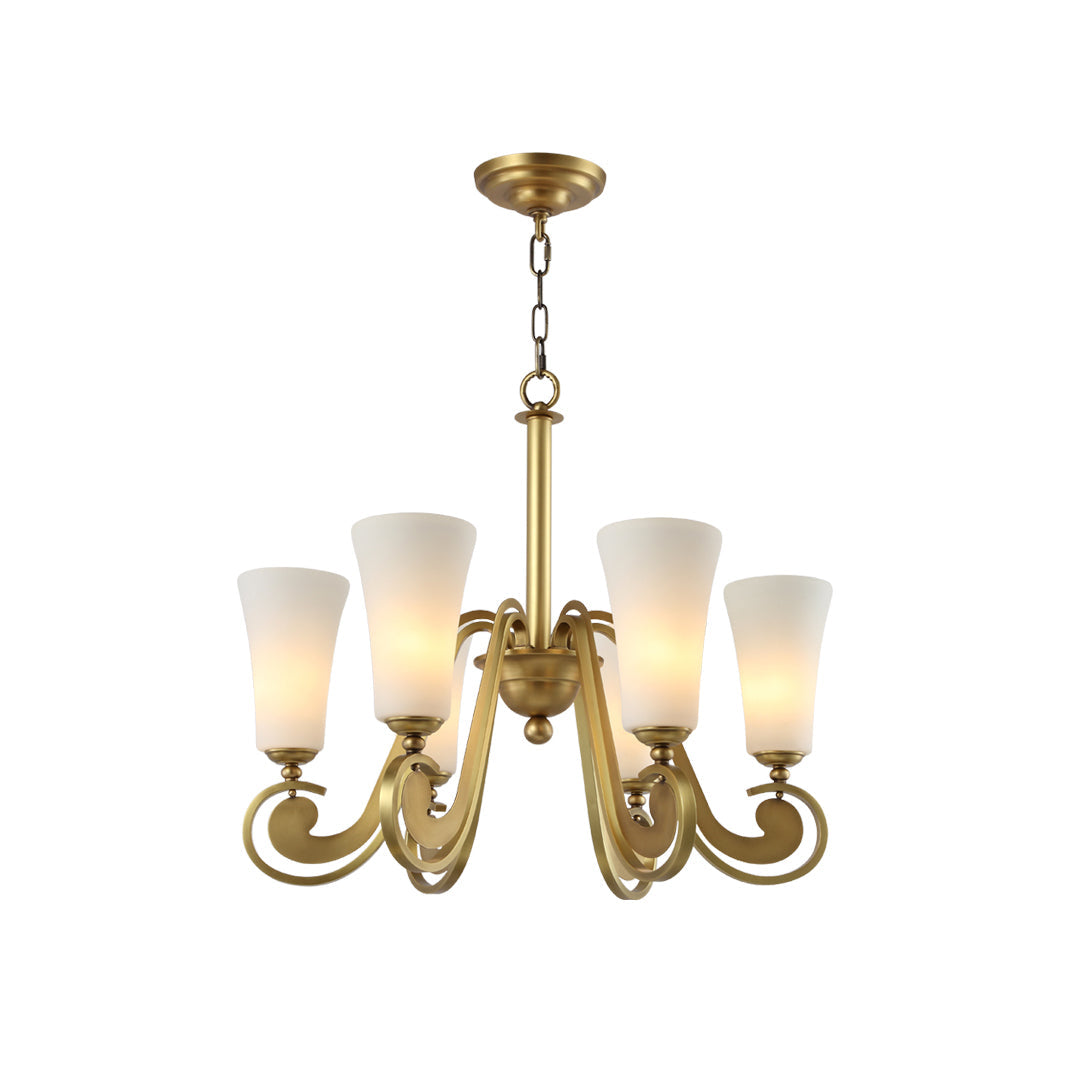 Ilsolen Lustre Laiton Verre Luxe Postmoderne