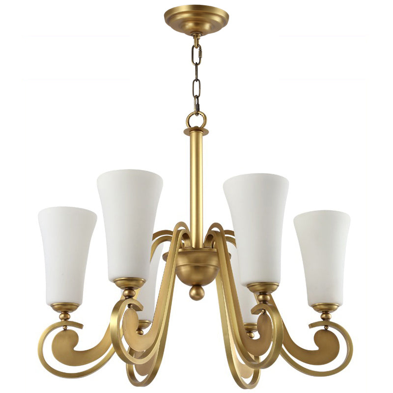 Ilsolen Lustre Laiton Verre Luxe Postmoderne