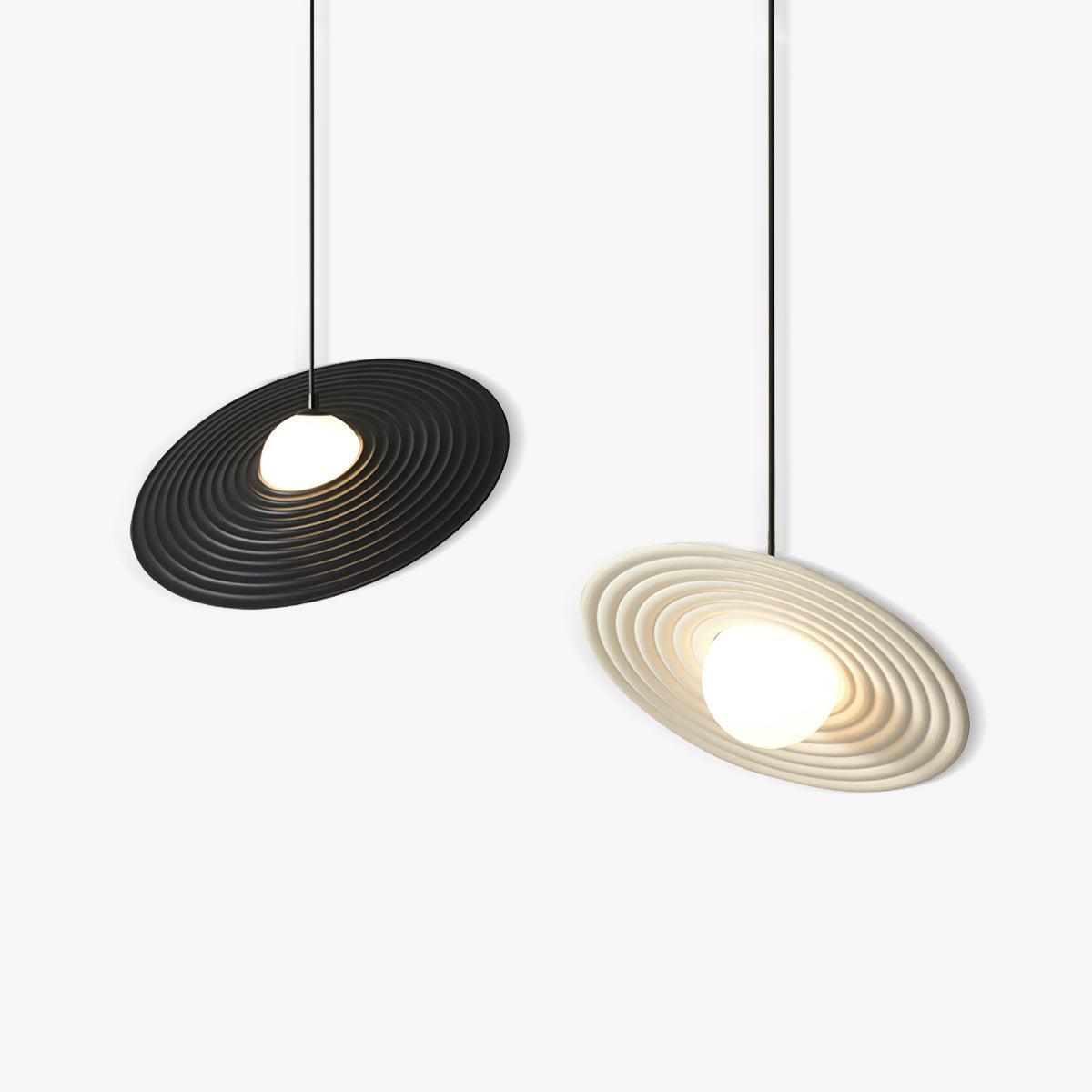 Olvio Suspension en Plaque LED PE Blanche et Noire