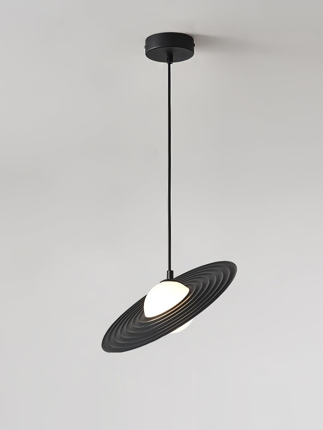 Olvio Suspension en Plaque LED PE Blanche et Noire