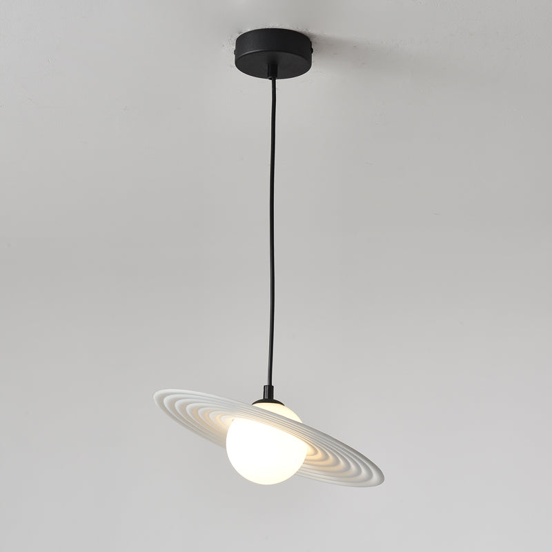 Olvio Suspension en Plaque LED PE Blanche et Noire
