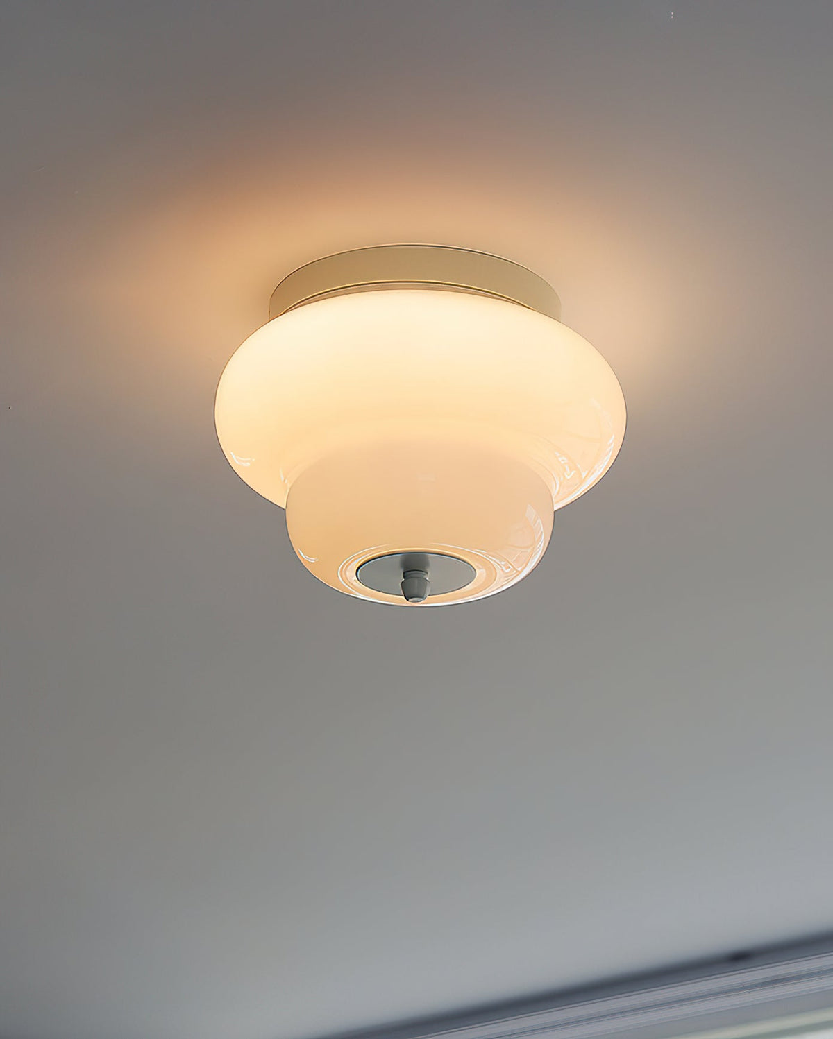 Comparison shot of the white, black, and beige Milo Ceiling Mounts.
