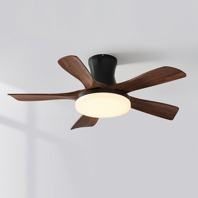 The Minka Ceiling Fan Light turned on, illuminating a room