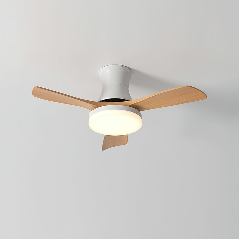 Minka Ceiling Fan Light in White finish in a bright, airy room