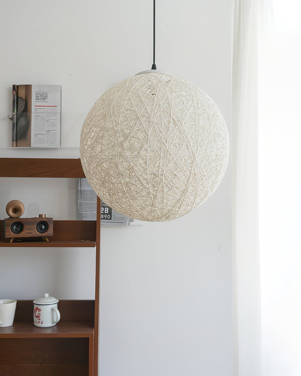 Rovira Pendant Light Hemp Rattan Sphere Bohemian-Neutral Decor