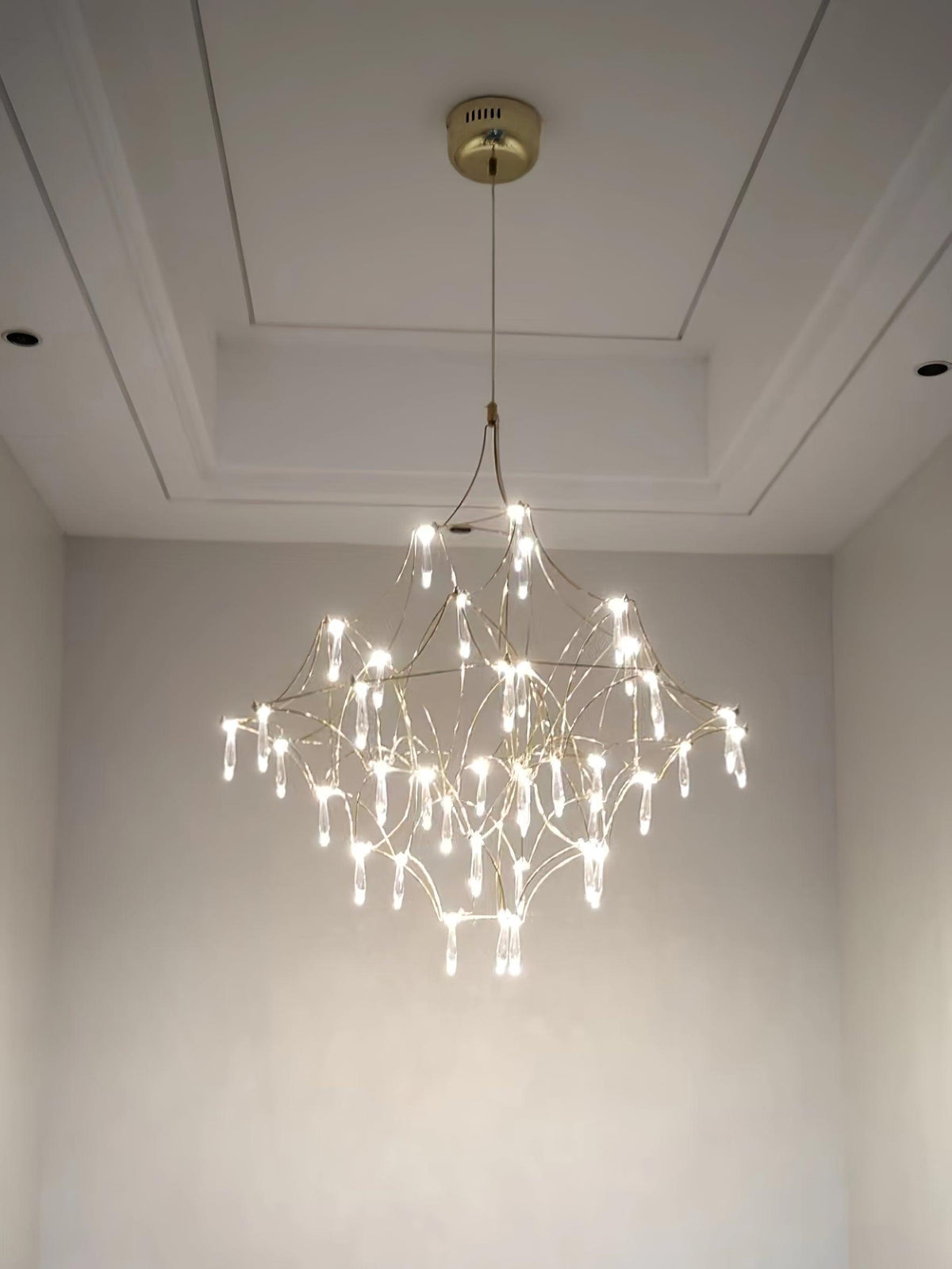 Glenoria Lustre en Acier Inoxydable et Cristal en Maille