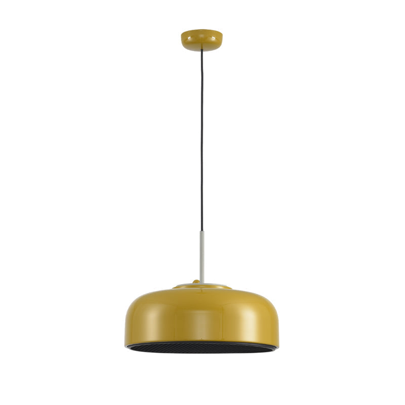 Misha Pendant Light in black in an industrial loft.