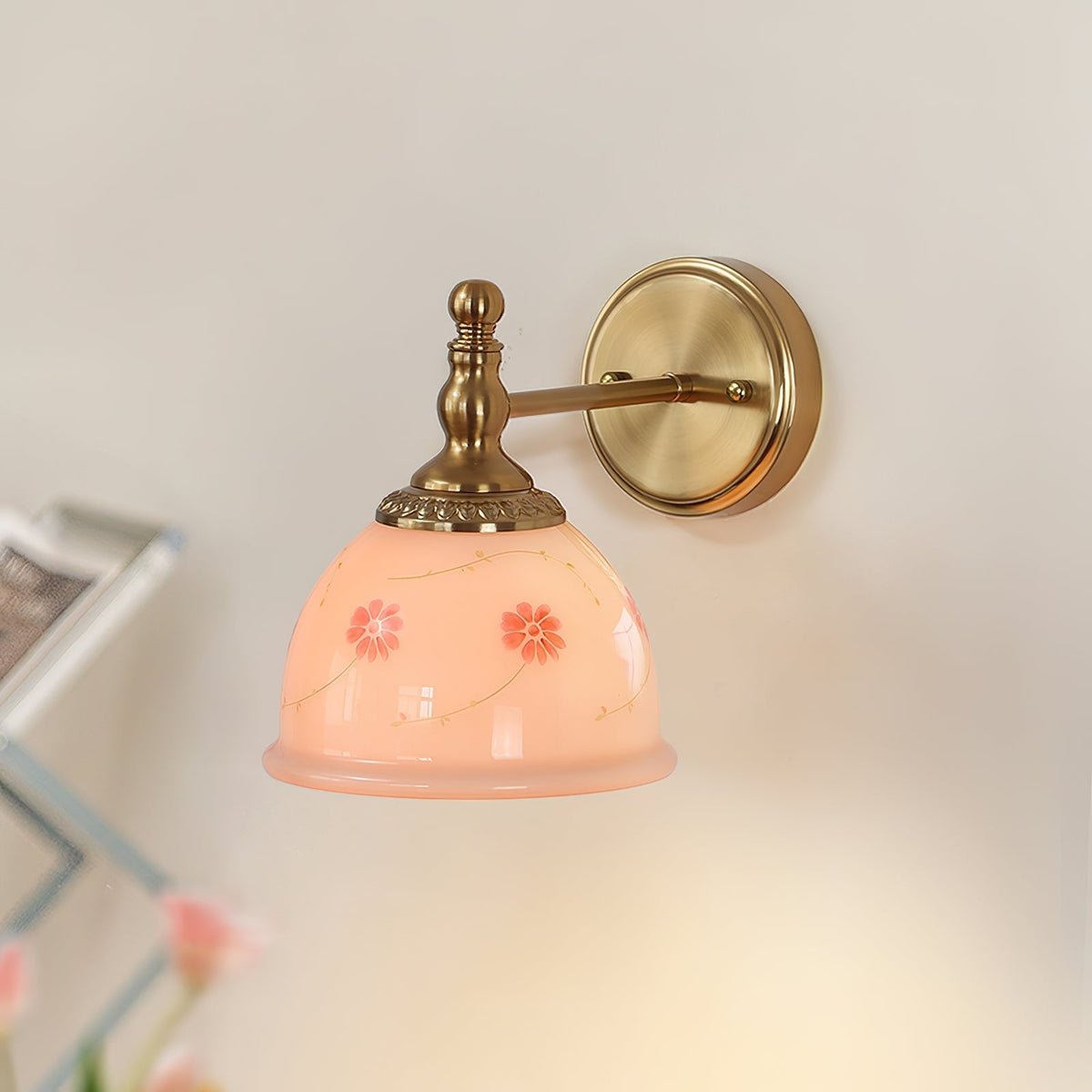 Mishya Floral Wall Lamp-Neutral Decor