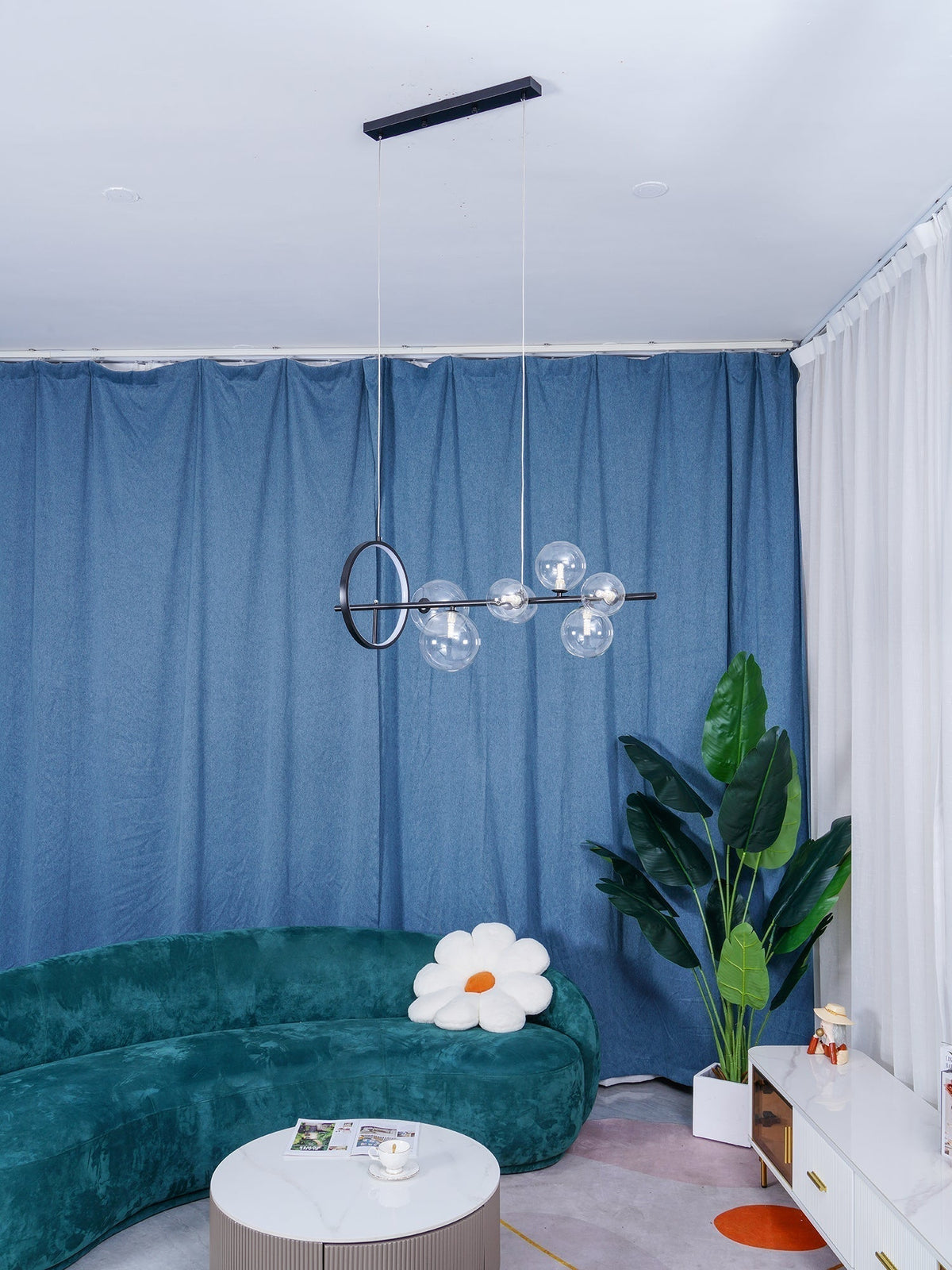 Joriel Lustre Verre Bulles Nordic Noir