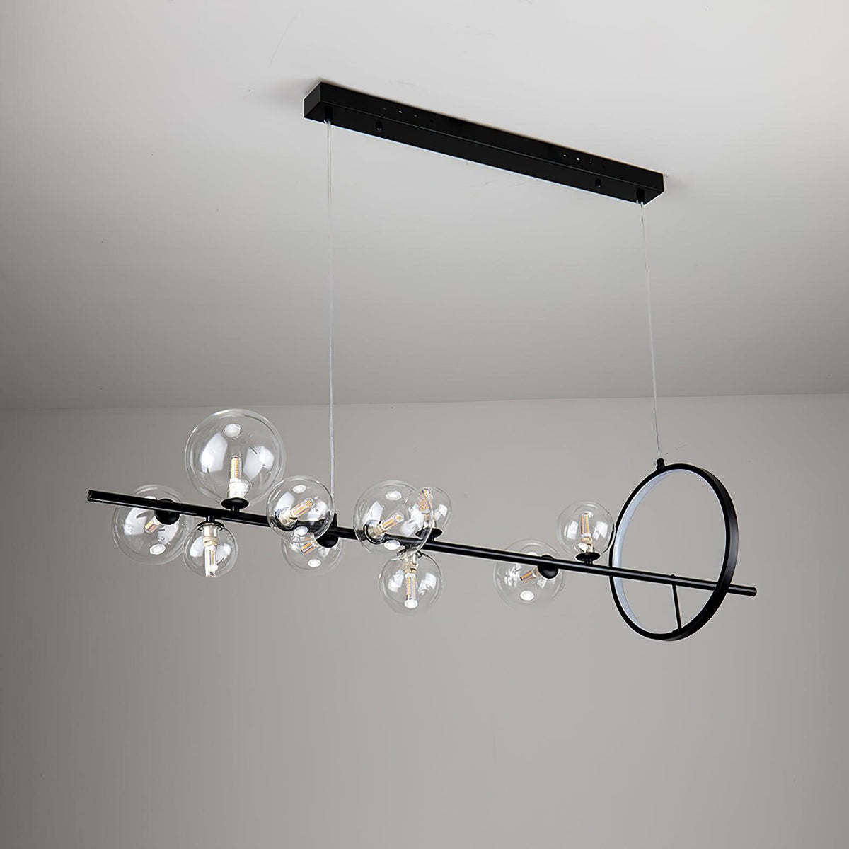 Joriel Lustre Verre Bulles Nordic Noir