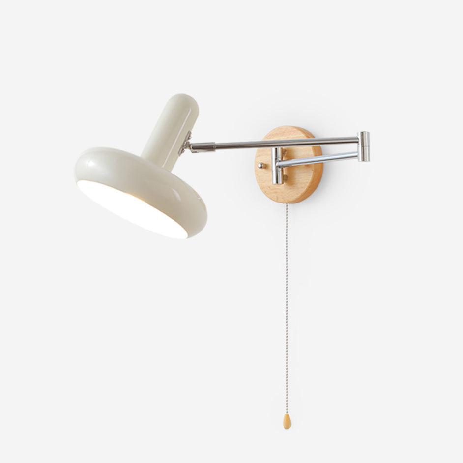 Wall Lamp Swivel Arm Rounded Shade Pull Chain Modern Retro-Neutral Decor