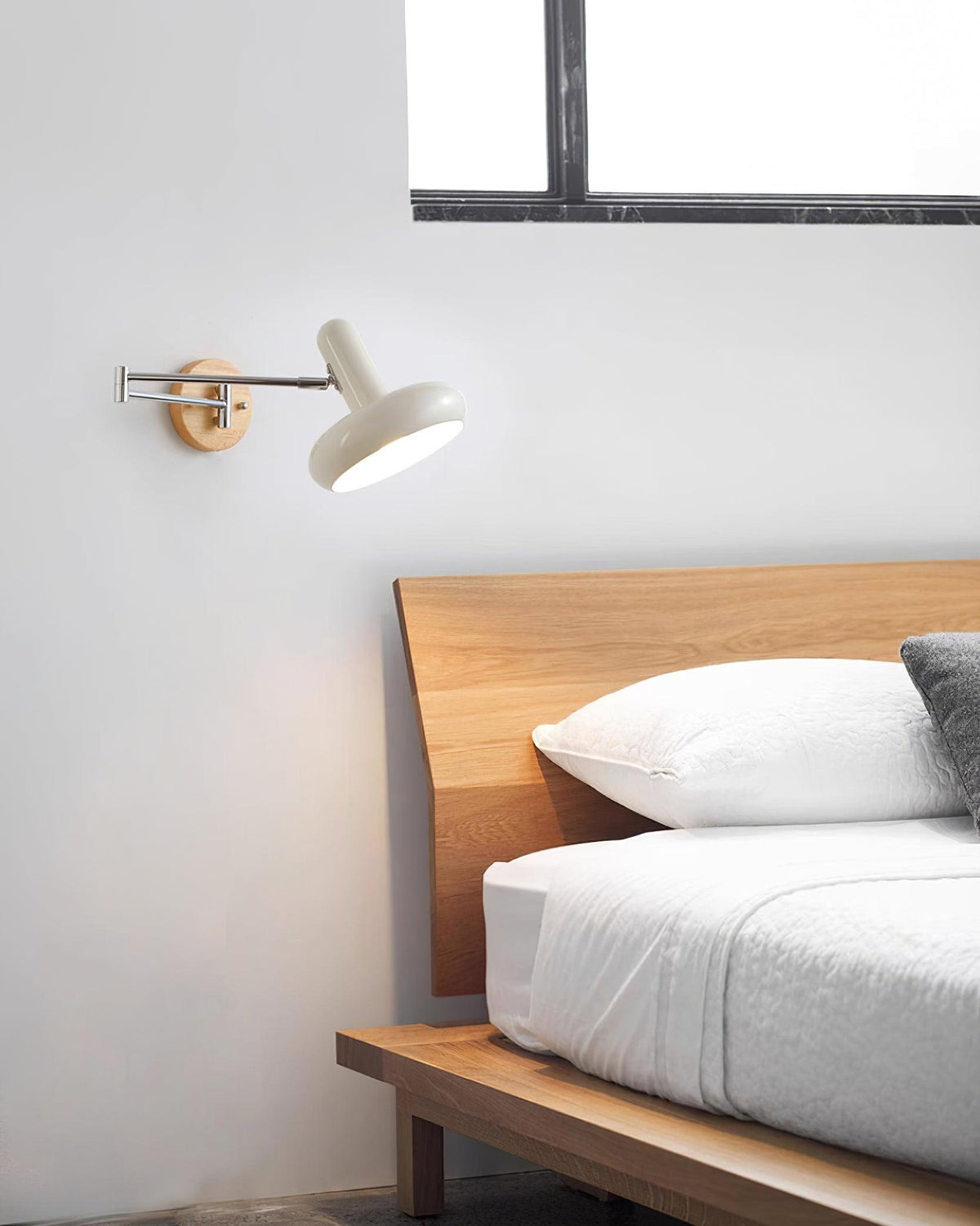 Wall Lamp Swivel Arm Rounded Shade Pull Chain Modern Retro-Neutral Decor