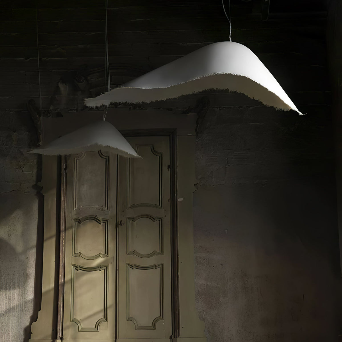Finnana Suspension en Travertin Pierre Naturelle