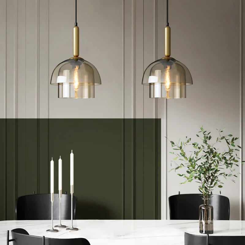 Valentina Moderne Métal Verre Suspension Salon Chambre à Coucher
