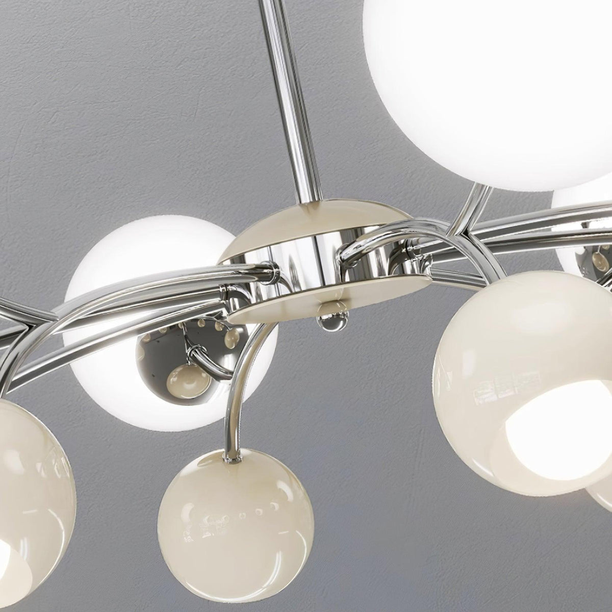 Eloria Chandelier Glass Dome Petal Minimalist Ambient-Neutral Decor