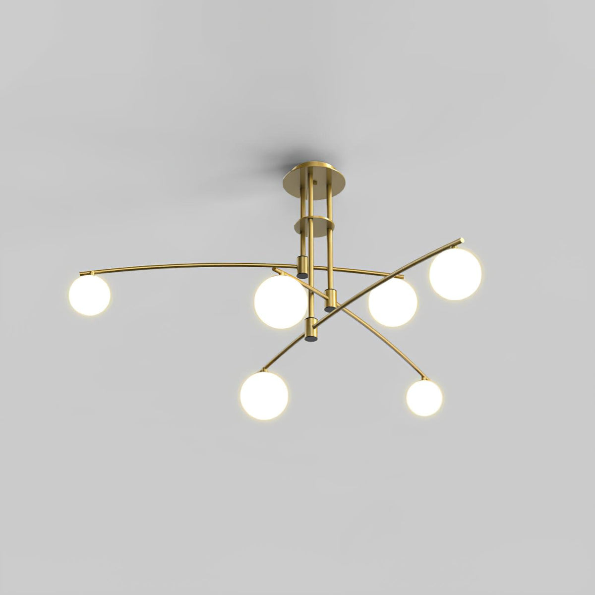 Dareline Lustre à Long Bras Moderne 6 Lumières