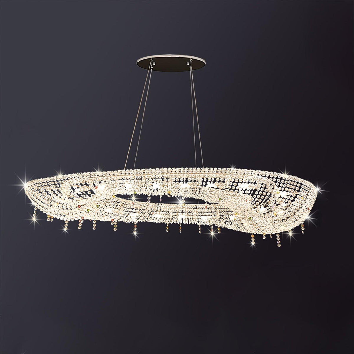 Aeliora Orné Crystal Suspension Lumière