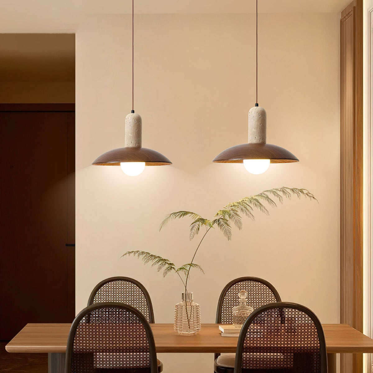 A single Molly Pendant Lamp illuminating a cozy corner.