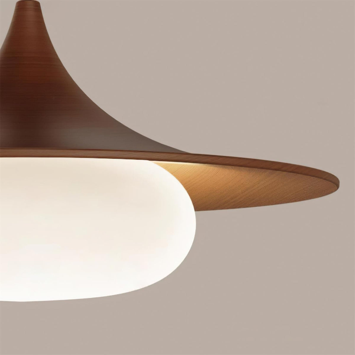 Ovelis Wooden Canopy Pendant Light-Neutral Decor
