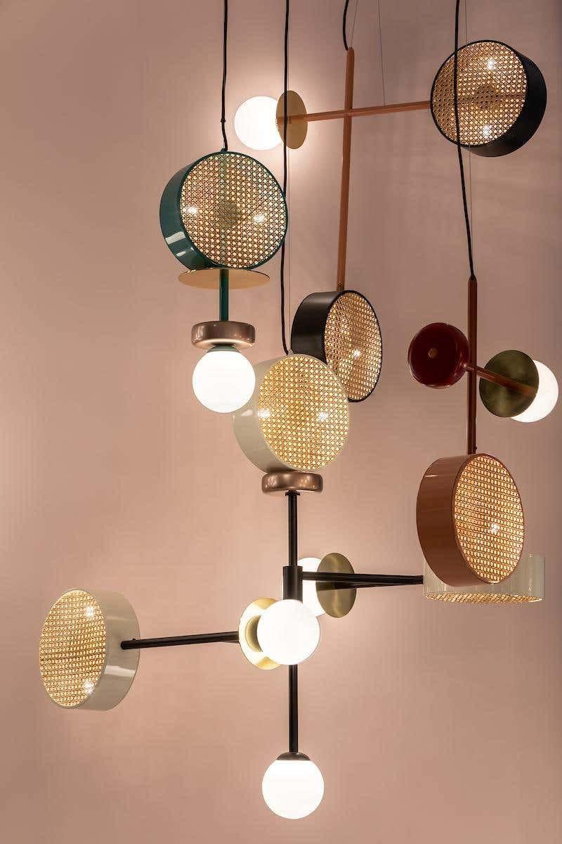 Circa Lampe Suspendue en Verre Vintage