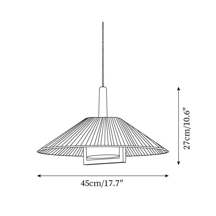 Fidoya Woven Rattan Cone Pendant Light-Neutral Decor
