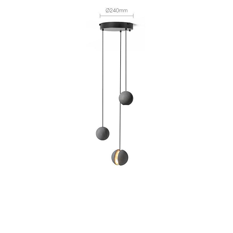 Finnetta Suspension Sphère en Béton Lune Minimaliste
