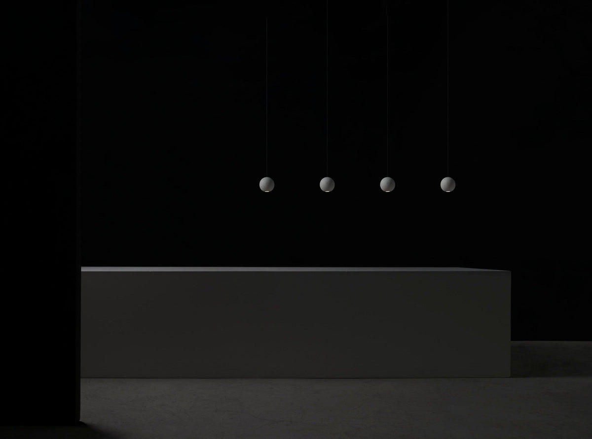 Finnetta Suspension Sphère en Béton Lune Minimaliste